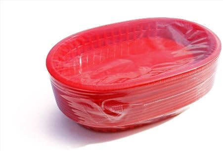 New Star Foodservice 44072 Fast Food Baskets, 10.5 x 7 Inch, Set of 36, Red