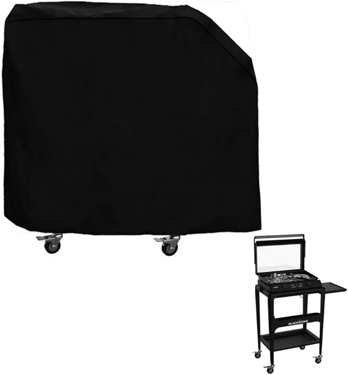Griddle Cover for Blackstone E-Series 2-Burner 22" Electric Tabletop Griddle with Prep Cart- 600D Grill Cover for Blackstone E Series 22 Electric Griddle, Heavy Duty & Waterproof Outdoor