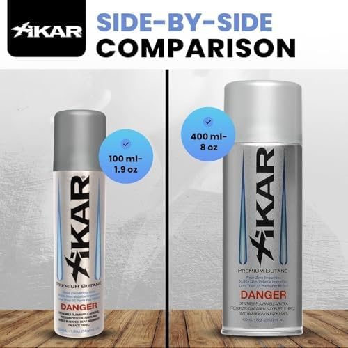 Xikar Premium Butane Fuel Refill with 0 Impurities 1.9oz 4 Pack (100ml) - Premium Quality Fuel for Jet Flame Lighters and Torches - High Altitude Formula