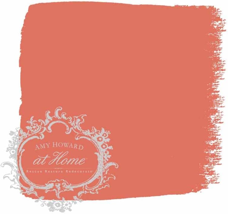 AMY HOWARD AT HOME Chalk-Based One Step Paint for Furniture, Cabinetry, Decor, Finish, and More | No Stripping, Sanding, or Priming | Light Base | 16 Ounce | Coral Sea