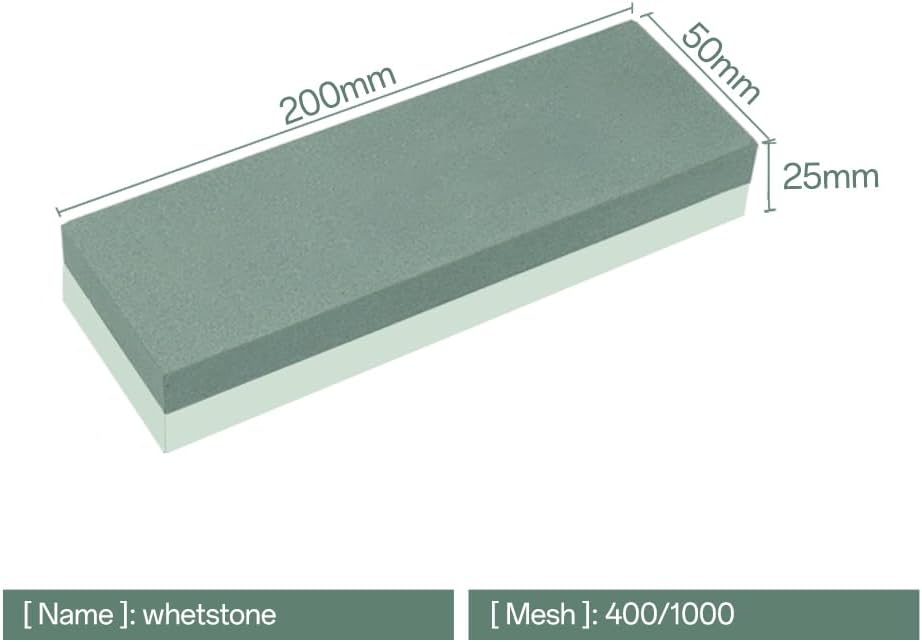 YKLP Knife Sharpening Stone,Whetstone Set Kitchen Knife Sharpener Stone 2 Side 400/1000 Grit,Wet Stones for Sharpening Chisel Blades, Knives, Scissor Blades
