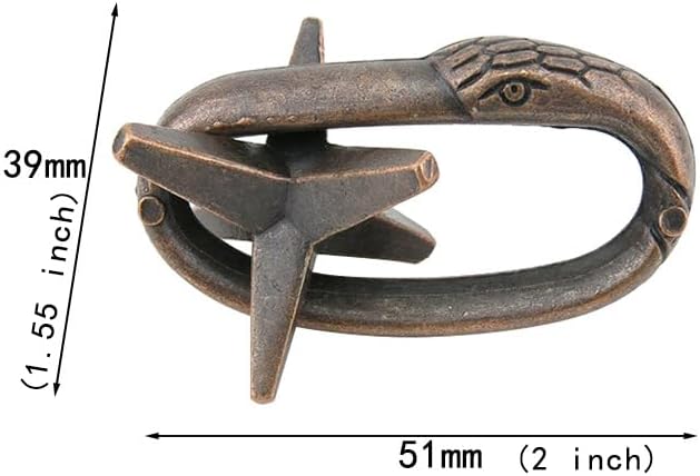 Brain Teaser Puzzles with Plastic Box,4 Pieces Metal Cast Puzzle Games Toys for Kids and Adults IQ Test,IQ Educational Box for Teens