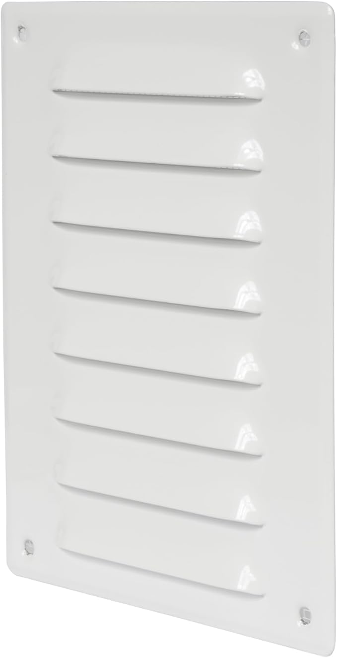 Repa Market 5.5" x 7.5" Inch White Steel Air Vent Cover with Screen Mesh – Scratch-Resistant Powder-Coated Grille – for Ceiling or Wall – HVAC Return or Supply Vent – Indoor Outdoor Use