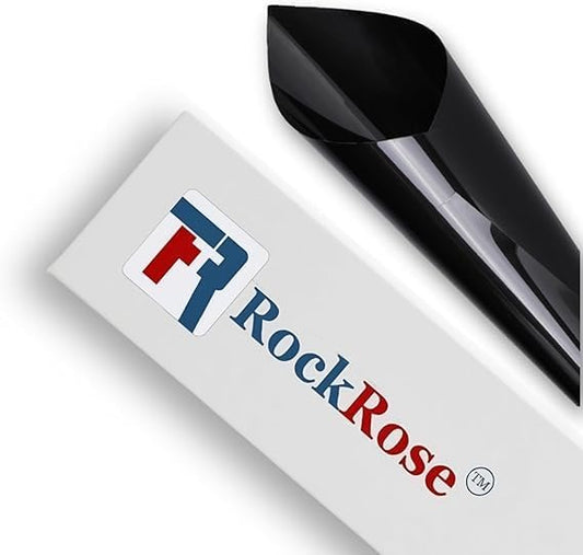 Rockrose Professional Blackout Home Window Tint Film - Sun Blocking Privacy Cover for Home Offices - Room Darkening Sun Light Blocker - 36 in X 100FT - Total Blackout