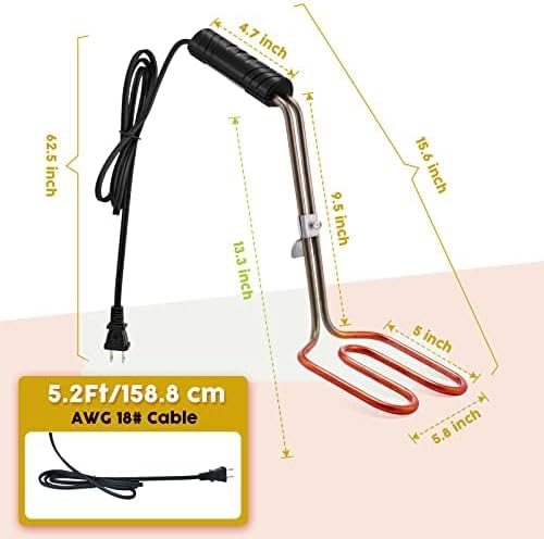Kitosun Electric Charcoal Starter – Superior BBQ Grill Fireplace Coal Lighter Easy & Quick Ignite Briquettes |No Sparks or Flames | 304 Stainless Steel Coils Elements 5ft Long Cable (Extra Long 700W)