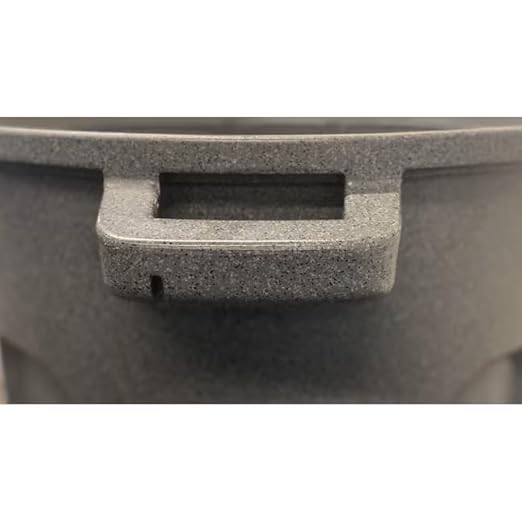 20 Gallon Dark Gray Outdoor Lidless Trash Can – Heavy Duty Resin Waste Container for Yard, Garage, Shop & Commercial Use, Durable Weather-Resistant Design for Daily Trash and Debris Disposal
