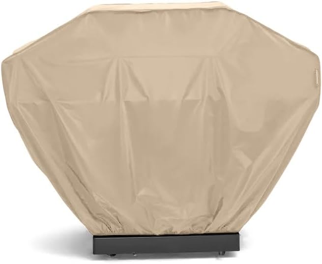 Covermates Grill Cover - Weather Resistant Outdoor Cover, Heavy Duty BBQ Covers for Large Outdoor Kitchen, Classic 12-Guage Vinyl, 60 Inch, Classic Tan