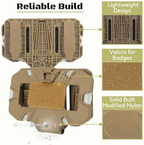 Let-Me-Be FoldPanel Chest Vest Set, Chest Rig Phone Mount for Plate Carrier Accessory Navigation Board, Outdoor Hiking Fishing Cycling Tactical Vest Wearable Phone Carrier for 4.7"-6.7" Screen