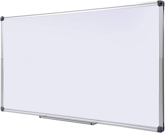 Premium 60"x 36" Multipurpose Magnetic Dry Erase Board with Aluminum Frame | Versatile Wall-Mounted Whiteboard with Pen Tray for Enhanced Office and Classroom Presentations & Collaborations