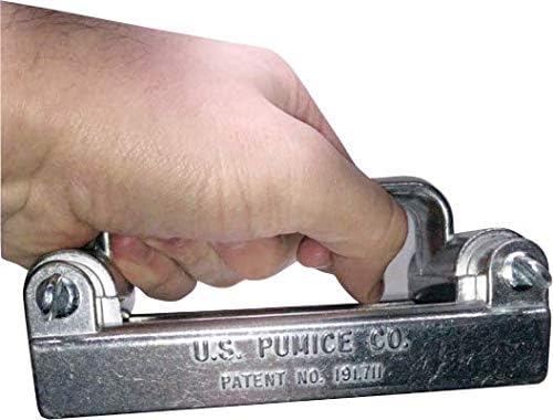 Grillmaster Grill Stone Cleaning Brick Holder by US Pumice, Aluminum, Reusable, Adjustable Clamps, Fits Multiple Sizes, Avoid Burnt Hands