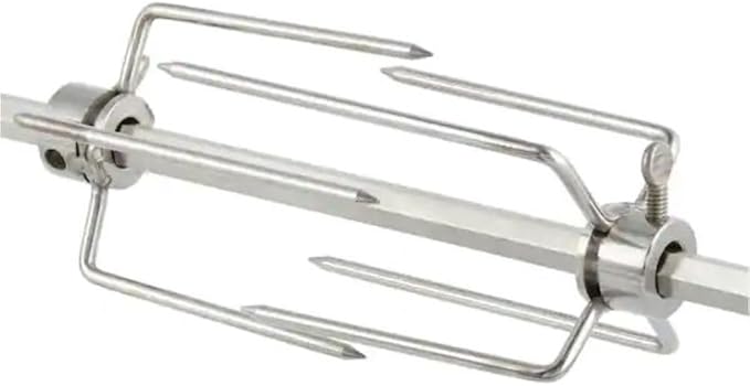 Spire 36 in. Stainless Steel Rotisserie Chicken Grilling Kit with Motor, 1/2 in. Rod, 4 Forks and Hardware, Outdoor Cooking & Grills, BBQ Grills, Fits up to 36" Fireboxes, 790-0006B