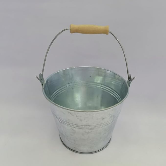 3pcs Large Capacity Iron Ash Bucket with Handle Storage Container for Fireplace Grill BBQ and Outdoor Use