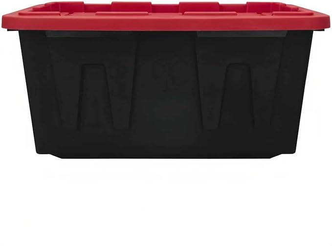 2-Pack 27-Gallon Storage Boxes with Snap-on Lids. Durable and Suitable for Storing Household Items, as well as for Use in Industrial and Outdoor Environments.