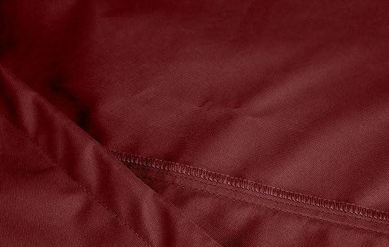 Eevelle Meridian Patio Oval Table Set Cover with Marine Grade Fabric - Outdoor Table Cover - Furniture Set Covers for Dining Table - Easy to Install - (25.5"H x 100"L x 82"W, Burgundy)
