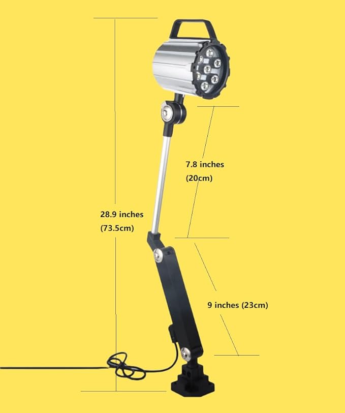 7W Explosion Proof Light 24V Waterproof LED Work Light for Lathe, CNC Milling Machine, Drilling Machine Adjustable Aluminum Alloy Long Arm (7)
