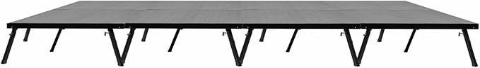 8'x16' MYSTAGE 8 Stage Platform - Portable, Folding Lightweight Aluminum Performance Deck with Adjustable Height 17"-28" - US Patented Design