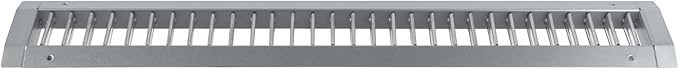 Repa Market 25" x 3" Inch Air Grille for Round Spiral Ducts - Adjustable Single Louvre Blade - Galvanized Ventilation Cover - Side Fit Round Surface Canal Ducting from 7" to 15.75" Inches