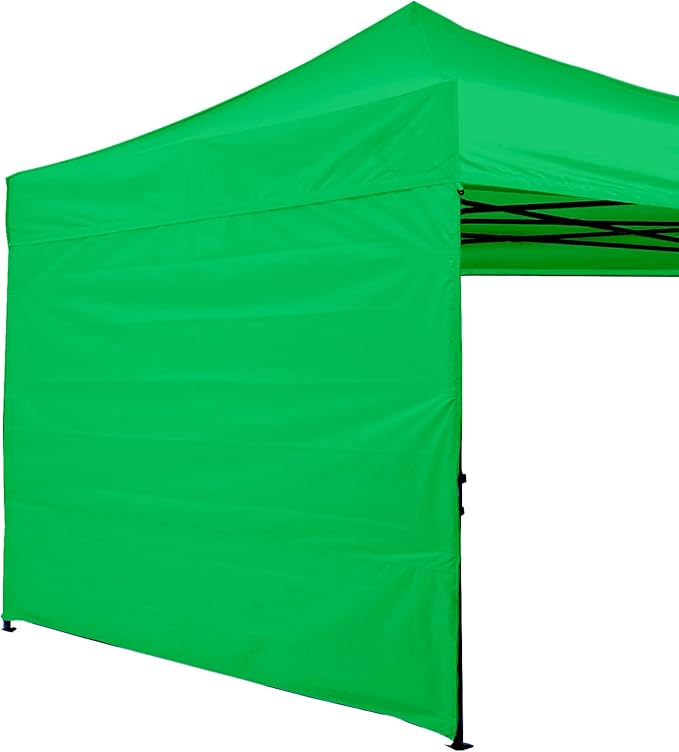 ABCCANOPY Instant Canopy SunWall 10x10 FT, 1 Pack Sidewall Only, No Frame or Top, Kelly Green