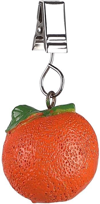TwoFish Home Set of 4 Orange Fruits Resin Tablecloth Weights Clips Orange Fruits Handicraft Tablecloth Clips Pack of 4