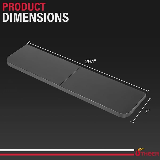 Utheer Upgraded Folding Front Shelf for Blackstone 28 Inch Griddle 1883 2415 2311 2269 1883 2147 1885, Heavy-Duty 29" × 7" Steel Prep Table, 60 lb Load, Space-Saving Fold-Flat Work Surface