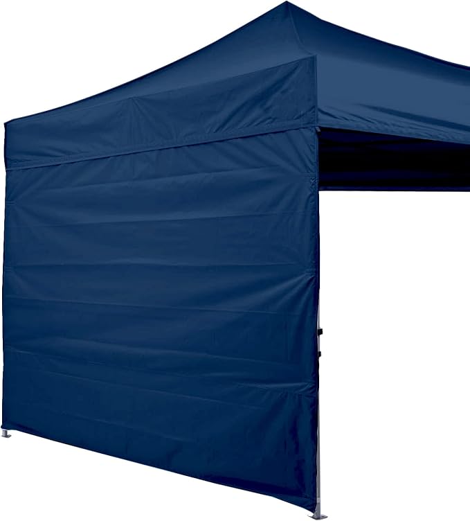 ABCCANOPY Instant Canopy SunWall 10x10 FT, 1 Pack Sidewall Only, No Frame or Top, Navy Blue