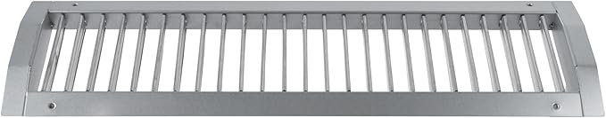 Repa Market 21" x 5" Inch Air Grille for Round Spiral Ducts - Adjustable Single Louvre Blade - Galvanized Ventilation Cover - Side Fit Round Surface Canal Ducting from 9.84" to 35.43" Inches