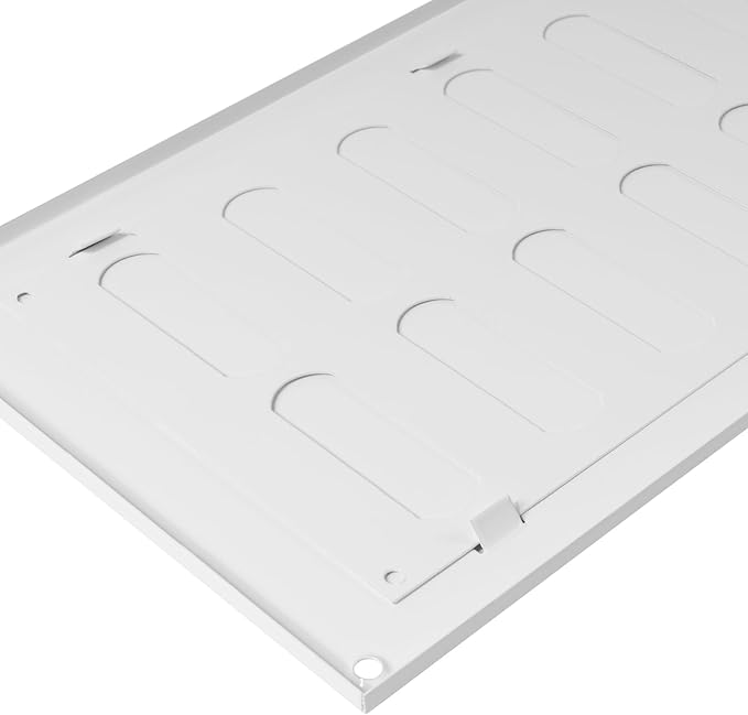 Repa Market 16" x 6" Inch (Outer Dimensions) White Adjustable Air Vent Cover - Galvanized Steel HVAC Air Vent Register - Heating, Cooling Toe Kick Vent Cover - Wall, Ceiling Return, Intake Air Grille