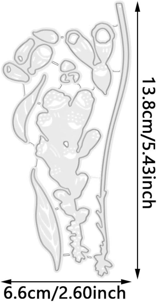 Cutting Dies Metal Stencils Scrapbooking Tools DIY Embossing Template for Paper Card Making Album Arts Crafts Supplies (Foxglove-6.6x13.8cm)