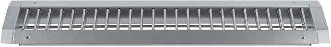 Repa Market 21" x 3" Inch Air Grille for Round Spiral Ducts - Adjustable Double Louvre Blade - Galvanized Ventilation Cover - Side Fit Round Surface Canal Ducting from 7" to 15.75" Inches