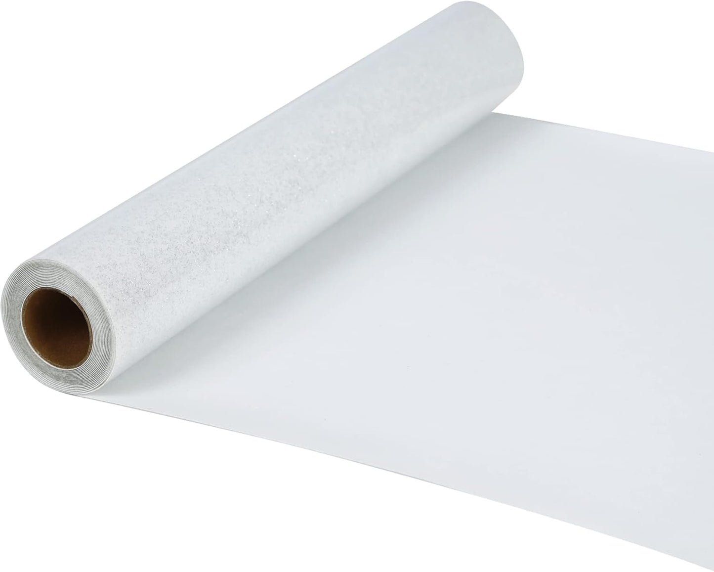 HTV White Glitter Iron on Vinyl 12Inch by 25ft Roll Heat Transfer Vinyl for T-Shirt HTV Rolls for All Cutter Machine - Easy to Cut & Weed for Heat Transfer Design (25ft, 01-Glitter White)