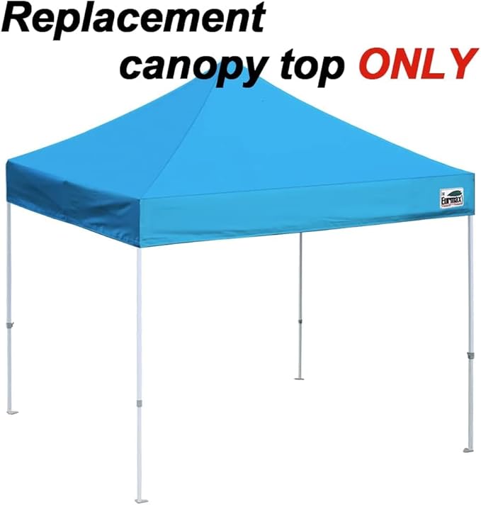Eurmax USA New 10x10 Pop Up Canopy Replacement Canopy Tent Top Cover, Instant Canopy Top Cover ONLY, Choose 30 Colors,Bonus 4PC Pack Weight Bag (Sky Blue)