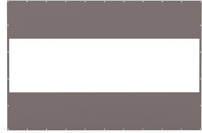 Domi Heavy Duty Outdoor Clear Panel Curtain, 18 oz Waterproof PVC Polyester Curtain, Weather Resistant & Tearproof for Patios, Gazebos, Pergolas, Privacy Screen (8'H x 12'W, Gray)