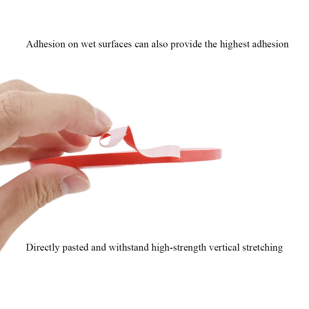 HAHIYO Red 0.25Inch Wide Floral Tape, Waterproof Florist Tape Flower Wrap Adhesive Waterproof Decorative Tape for Bouquet Stem Wrapping Flower Arranging Craft, 2Rolls 200Feet/66Yard Total