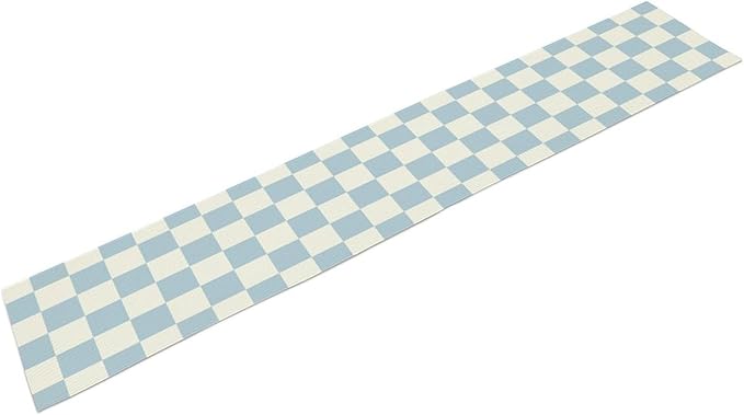 Checkered Table Runner, Retro 70s Blue Buffalo Check Table Runners for Party Kitchen Dining Wedding Banquet 13x36in