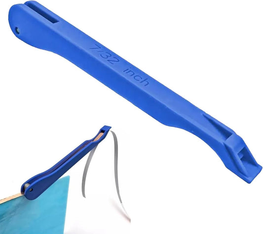 Copper Foil Hand Foiler for Stained Glass, Stained Glass Hand Foiler Tool,Copper foil Dispenser,Blue Hand Foiler for 7/32" Copper Foil Tape,Stain Glass Tools and Supplies（Blue）