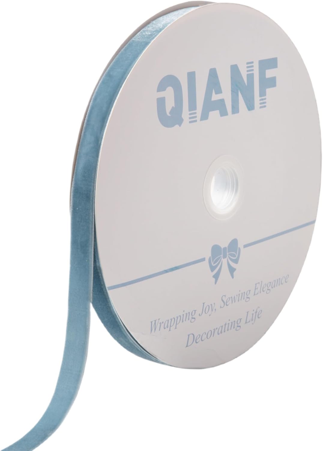 Vintage Dusty Blue Velvet Ribbon Christmas Ribbon for Gift Wrapping Crafts Christmas Tree Ornaments Garland Decorations, 5/8 Inch X 25Yd