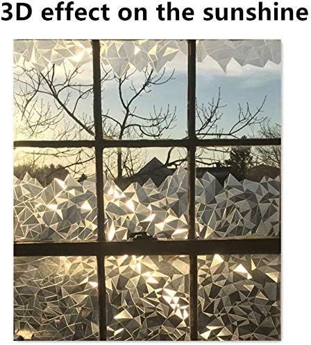 Niviy 3D No Glue Static Cling Window Films Privacy Cut Glass Window Sticker for Bathroom Office Kitchen Window Decor 35.4"x 78.7"