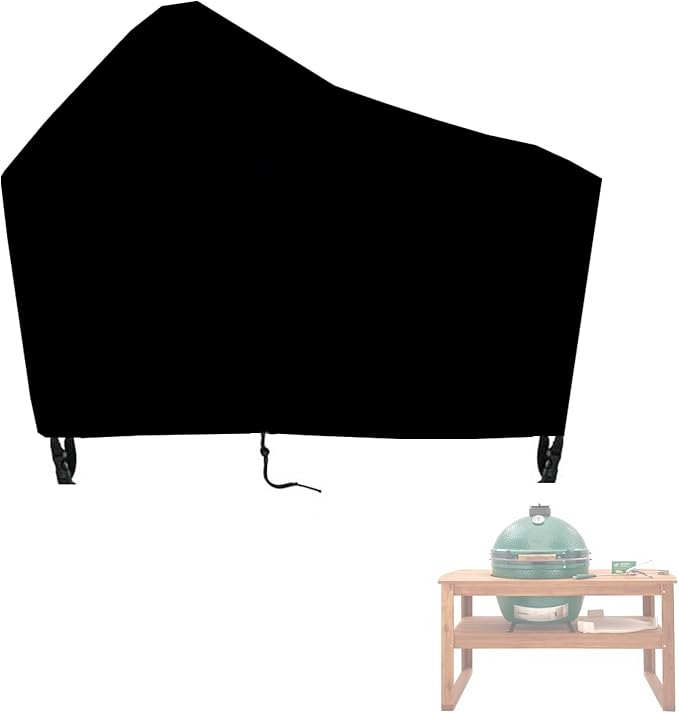 Kamado Ceramic BBQ Grill Cover for Big Green Egg, Heavy Duty Waterproof Grill Station Table Cover, Outdoor Grill Cart Cover-60 L x 30" W x 50" H