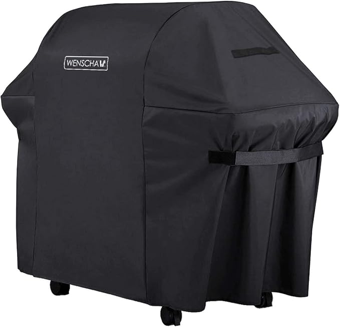 58 Inch BBQ Grill Cover, Wenscha Premium Grill Covers Fully Waterproof, 58x24x48 Inches, UV & Fade & Rip Resistant, Fits Most Brands of Grill - Black