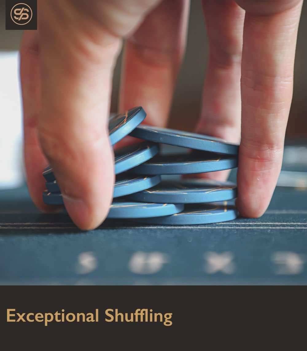 SLOWPLAY Nash Ceramic Poker Chips in Bulk, Casino Grade Ceramic 10-Gram Poker Chip for Texas Hold'em, 39mm Professional Chips Pack of 50 with Denomination of 10000