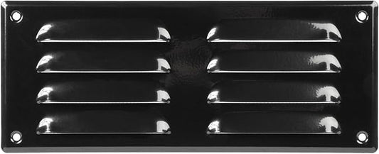 Repa Market 10" x 4" Inch (Outer Dimensions) Black Air Vent Cover - Steel Return Air Grilles - for Ceiling and Sidewall - HVAC - with Protection Screen (10.24" x 4.13" Inch)