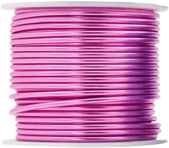 Mandala Crafts 12 Gauge Anodized Aluminum Craft Wire for Jewelry Making - 276 FT Colored Flexible Silver Lavender Purple Pink Ice Blue Turquoise Wire - Bendable for Bonsai Armature Crafting Sculpting