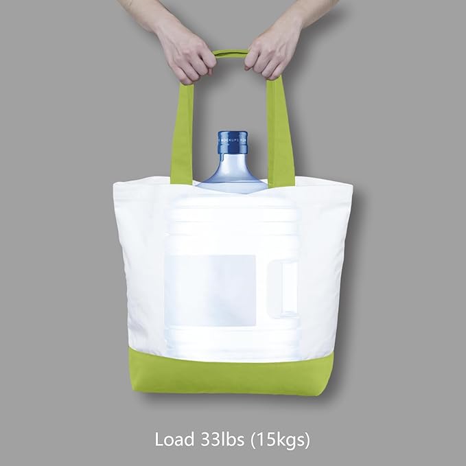 TOPDesign 3-Pack Super Strong Large 12oz Cotton Canvas Tote Bags, Reusable Grocery Shopping Cloth Bags, Fashionable Two-Tone Totes for Crafts, DIY Your Creative Designs