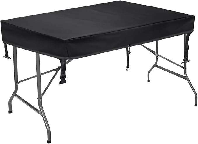 TOHONFOO Rectangular Folding Table Cover - Waterproof Anti-UV Outdoor Table Covers - Outdoor Table Cover 72" L x 30" W x 6" H