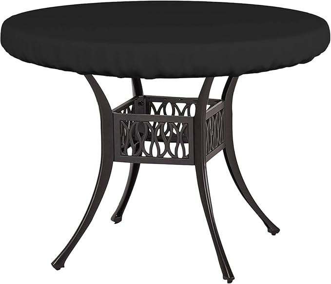 Covers & All Round Table Top Cover, 18 Oz Heavy Duty Waterproof UV & Weather Resistant Patio Table Cover, Outdoor Table Cover for Patio Outdoor Furniture & Coffee Table (41" Dia x 4 H Inches, Black)
