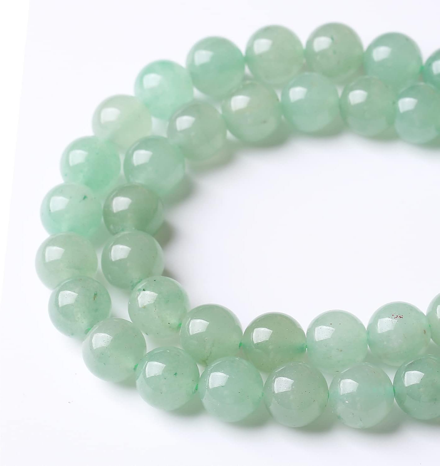 36PCS 10MM Natural Green Aventurine Stone Beads Energy Healing Beads for DIY Jewelry Bracelet Necklace Making for Jewelry Making15Inch…