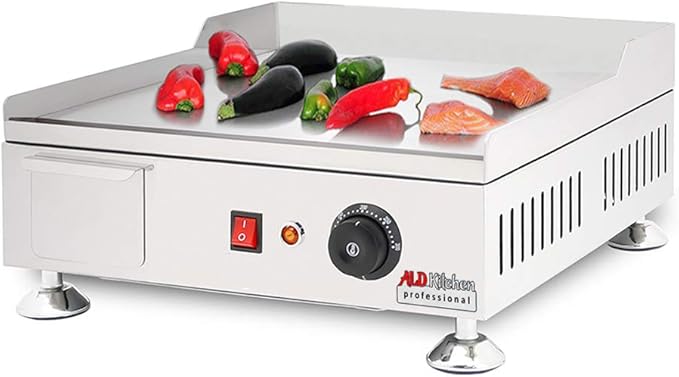 ALDKitchen Flat Top Griddle | Teppanyaki Grill with Dual Thermostat | No plug | 110V (16.00’ x 18.00’)