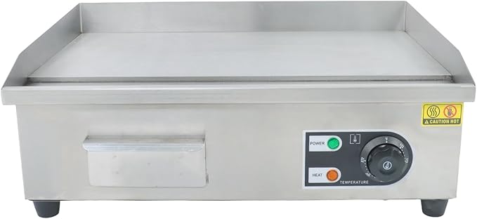 findmall 22 Inch Teppanyaki Grill 1600W Commercial Electric Griddle for Both Home and Commercial Environments