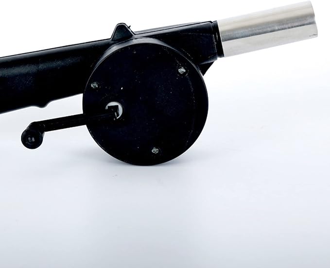 Small Manual Air Blower Hand Crank BBQ Fan Portable Barbecue Air Blower with Handle Grills Charcoal Stove