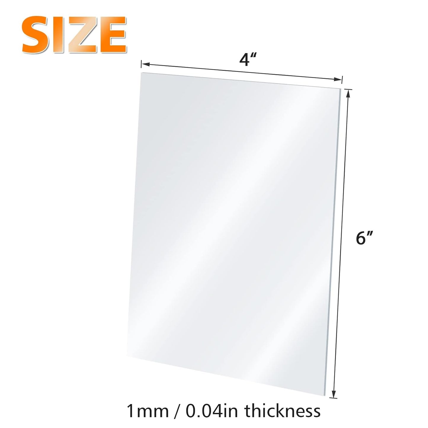 Egofine Plexiglass Sheets Acrylic Sheets 16 Pack of 4x6’’ 0.04 Thick Clear Plastic Cast Transparent Plexi Glass for Crafting Projects, Replacement Picture Frame Glass, DIY Display, Easy to Cut